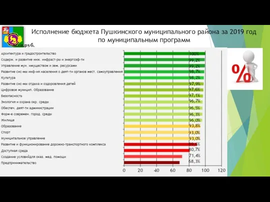 Исполнение бюджета Пушкинского муниципального района за 2019 год по муниципальным программ