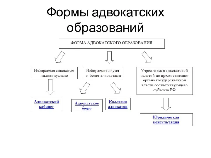 Формы адвокатских образований