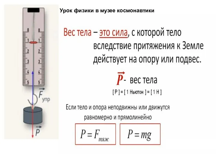 Урок физики в музее космонавтики