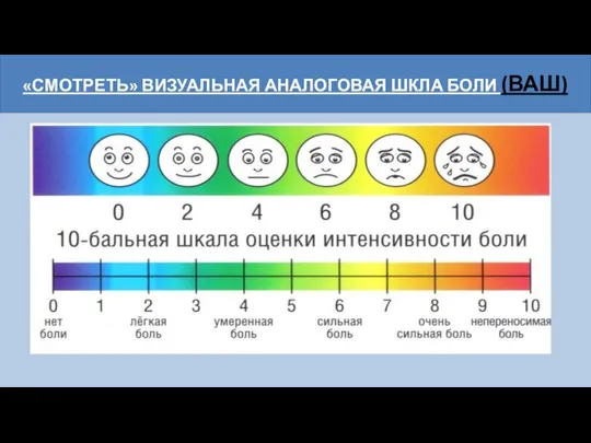 «СМОТРЕТЬ» ВИЗУАЛЬНАЯ АНАЛОГОВАЯ ШКЛА БОЛИ (ВАШ)