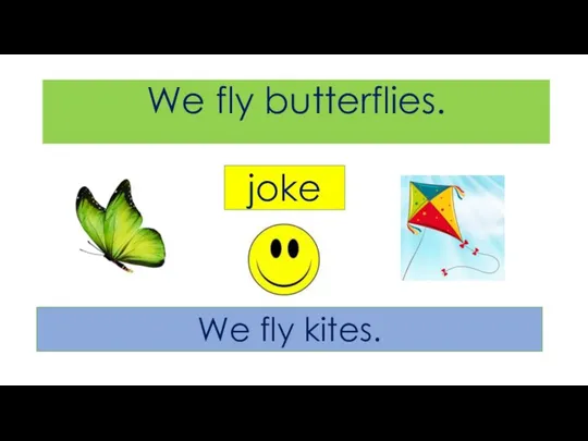 We fly butterflies. joke We fly kites.