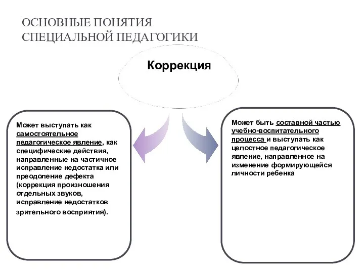 ОСНОВНЫЕ ПОНЯТИЯ СПЕЦИАЛЬНОЙ ПЕДАГОГИКИ Может выступать как самостоятельное педагогическое явление, как