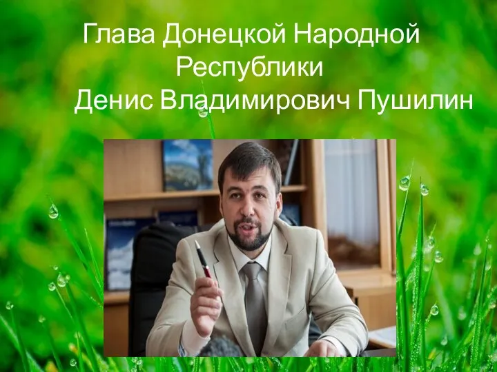 Глава Донецкой Народной Республики Денис Владимирович Пушилин