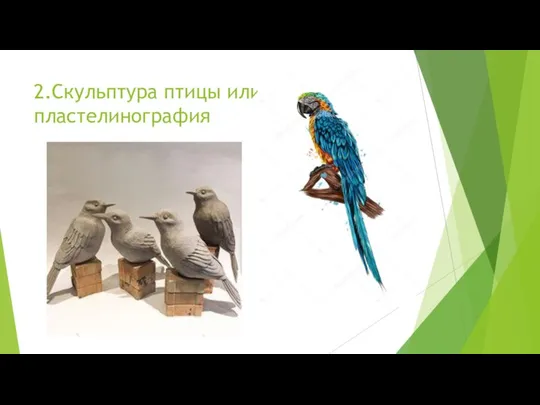 2.Скульптура птицы или пластелинография