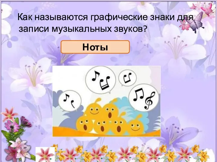 Как называются графические знаки для записи музыкальных звуков? Ноты