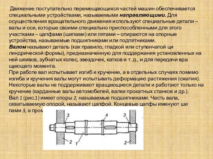 Движение поступательно перемещающихся частей машин обеспечивается специальными устройствами, называемыми направляющими. Для