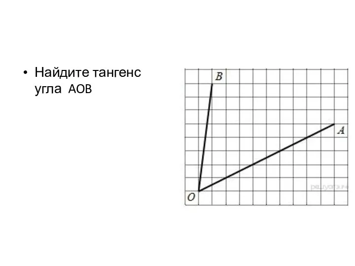 Найдите тангенс угла AOB