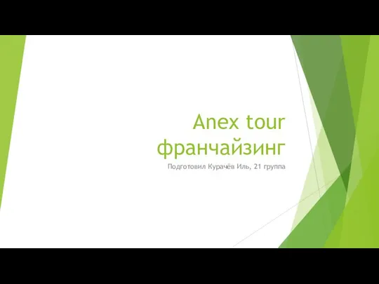 Anex tour франчайзинг