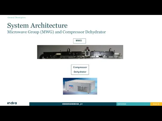 System Architecture Microwave Group (MWG) and Compressor Dehydrator Compressor Dehydrator MWG General Description