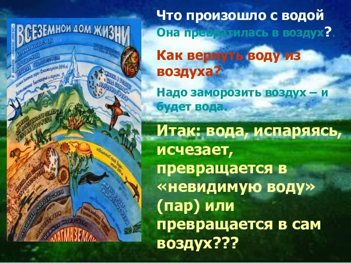 Что произошло с водой Она превратилась в воздух?. Как вернуть воду