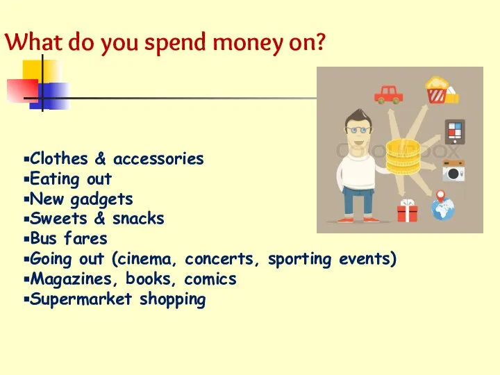 What do you spend money on? Clothes & accessories Eating out