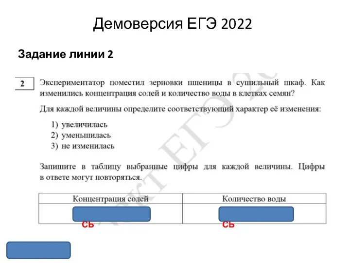 Демоверсия ЕГЭ 2022 Задание линии 2 ОТВЕТ: 12 УВЕЛИЧИЛАСЬ УМЕНЬШИЛОСЬ