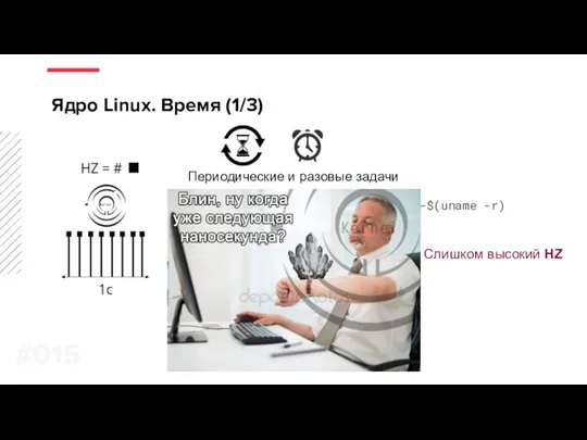 Аппаратный источник времени Ядро Linux. Время (1/3) #0 Осциллятор Периодические и