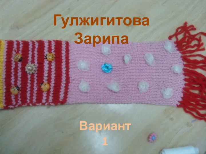 Гулжигитова Зарипа Вариант 1