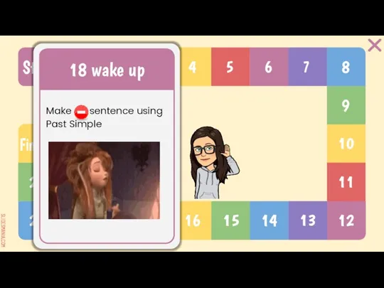 18 wake up Make sentence using Past Simple