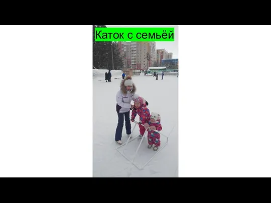 Каток с семьёй