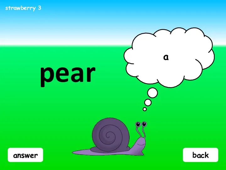 answer pear a strawberry 3 back