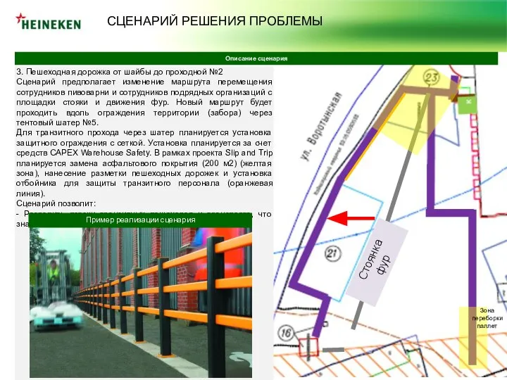 СЦЕНАРИЙ РЕШЕНИЯ ПРОБЛЕМЫ 3. Пешеходная дорожка от шайбы до проходной №2
