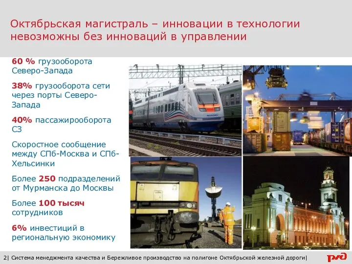 2| Система менеджмента качества и Бережливое производство на полигоне Октябрьской железной