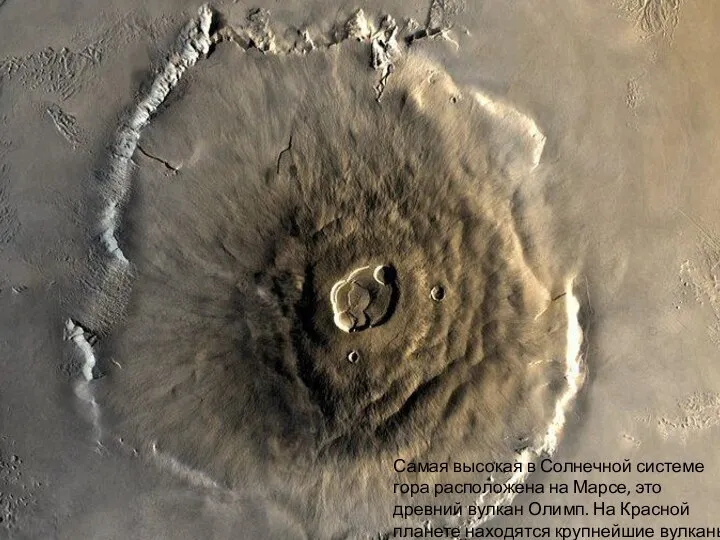 . Самая высокая в Солнечной системе гора расположена на Марсе, это