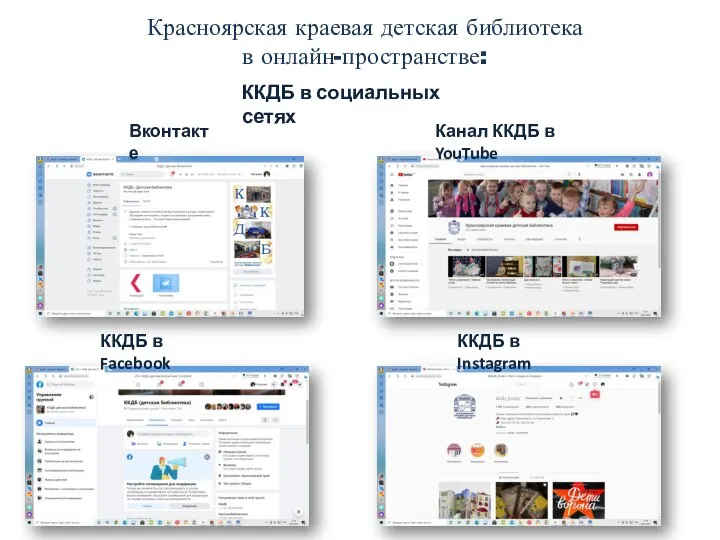 ККДБ в социальных сетях Красноярская краевая детская библиотека в онлайн-пространстве: Вконтакте