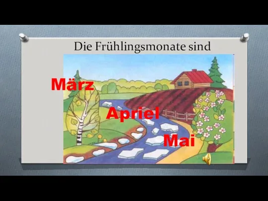 Die Frühlingsmonate sind März Apriel Mai