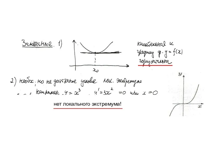 нет локального экстремума!