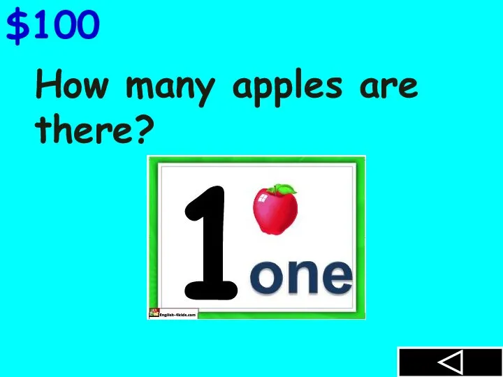 How many apples are there? $100