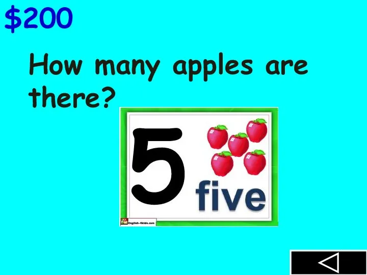 How many apples are there? $200