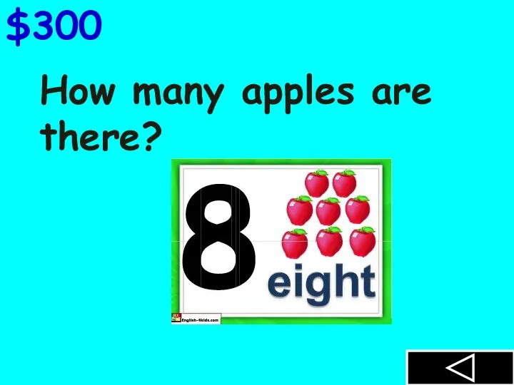 How many apples are there? $300