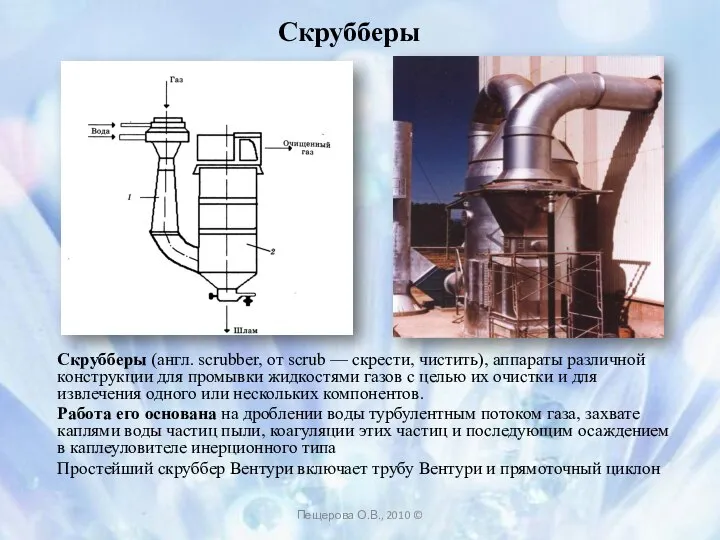 Скрубберы Скрубберы (англ. scrubber, от scrub — скрести, чистить), аппараты различной