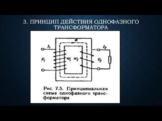 3. ПРИНЦИП ДЕЙСТВИЯ ОДНОФАЗНОГО ТРАНСФОРМАТОРА