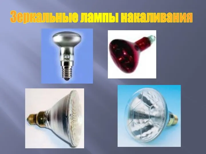 Зеркальные лампы накаливания