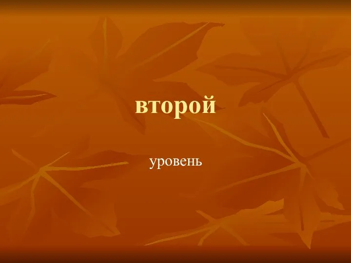 второй уровень