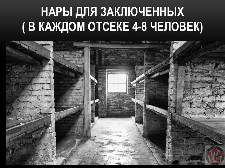 НАРЫ ДЛЯ ЗАКЛЮЧЕННЫХ ( В КАЖДОМ ОТСЕКЕ 4-8 ЧЕЛОВЕК)