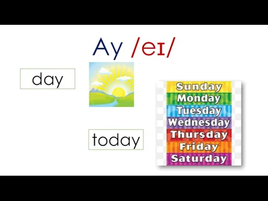 Ay /eɪ/ day today