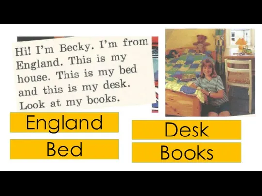 England Bed Desk Books