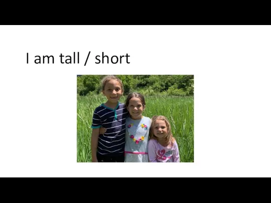 I am tall / short