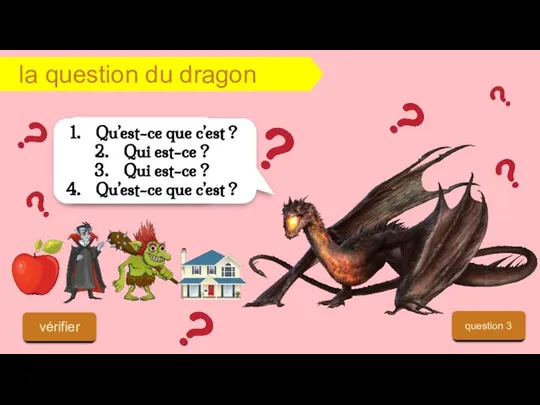 Pose des questions aux images: question 3 Qu’est-ce que c’est ?