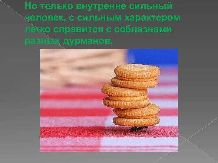 Но только внутренне сильный человек, с сильным характером легко справится с соблазнами разных дурманов.