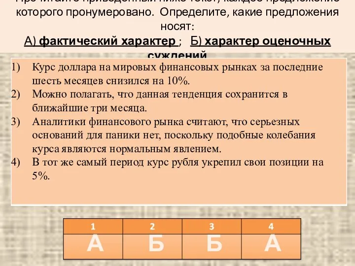 Прочитайте приведенный ниже текст, каждое предложение которого пронумеровано. Определите, какие предложения