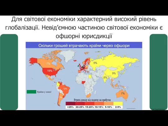 Для світової економіки характерний високий рівень глобалізації. Невід’ємною частиною світової економіки