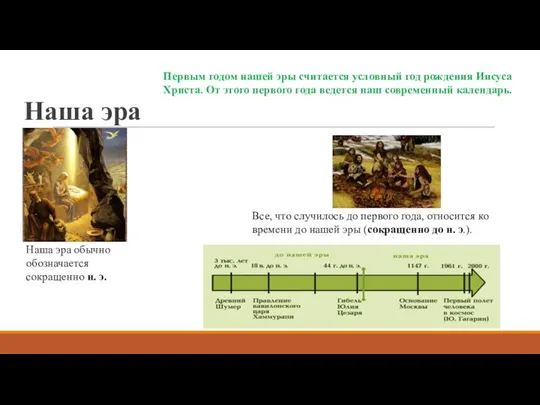 Наша эра Наша эра обычно обозначается сокращенно н. э. Все, что