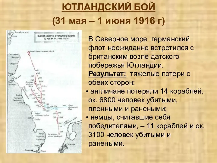 ЮТЛАНДСКИЙ БОЙ (31 мая – 1 июня 1916 г) В Северное