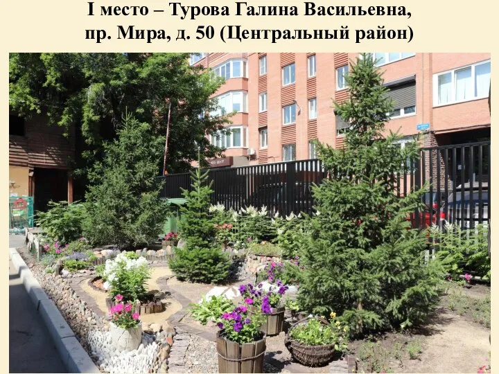 I место – Турова Галина Васильевна, пр. Мира, д. 50 (Центральный район)