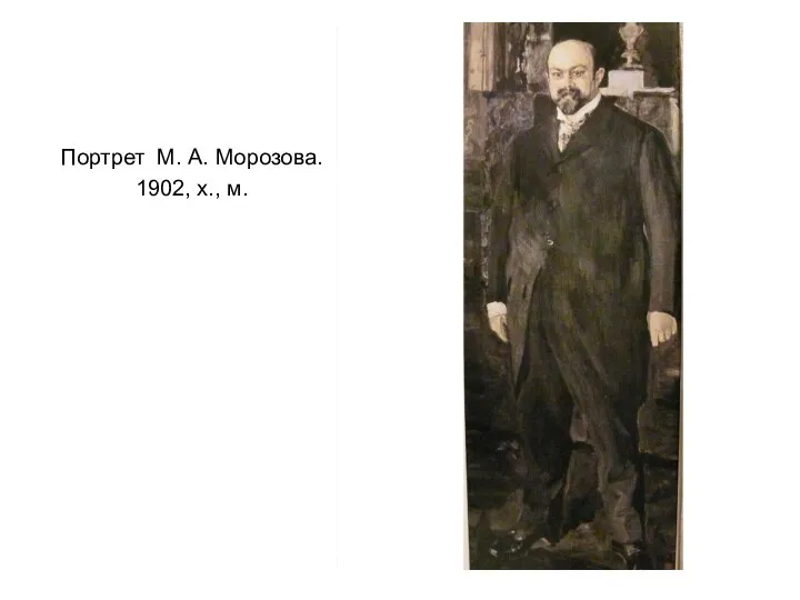 Портрет М. А. Морозова. 1902, х., м.