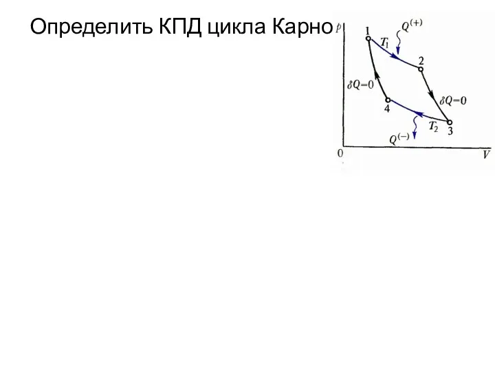 Определить КПД цикла Карно