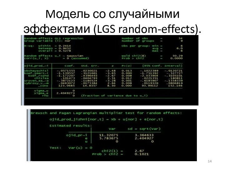 Mодель со случайными эффектами (LGS random-effects).