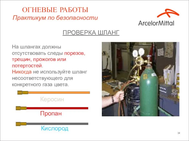 На шлангах должны отсутствовать следы порезов, трещин, прожогов или потертостей. Никогда