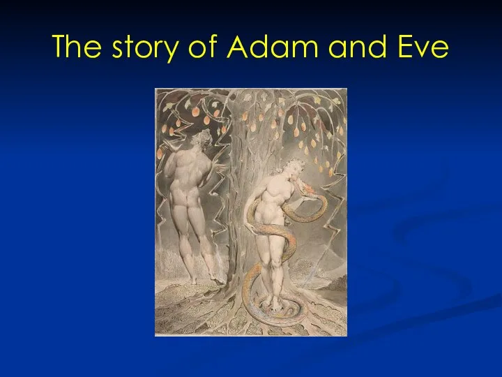 The story of Adam and Eve